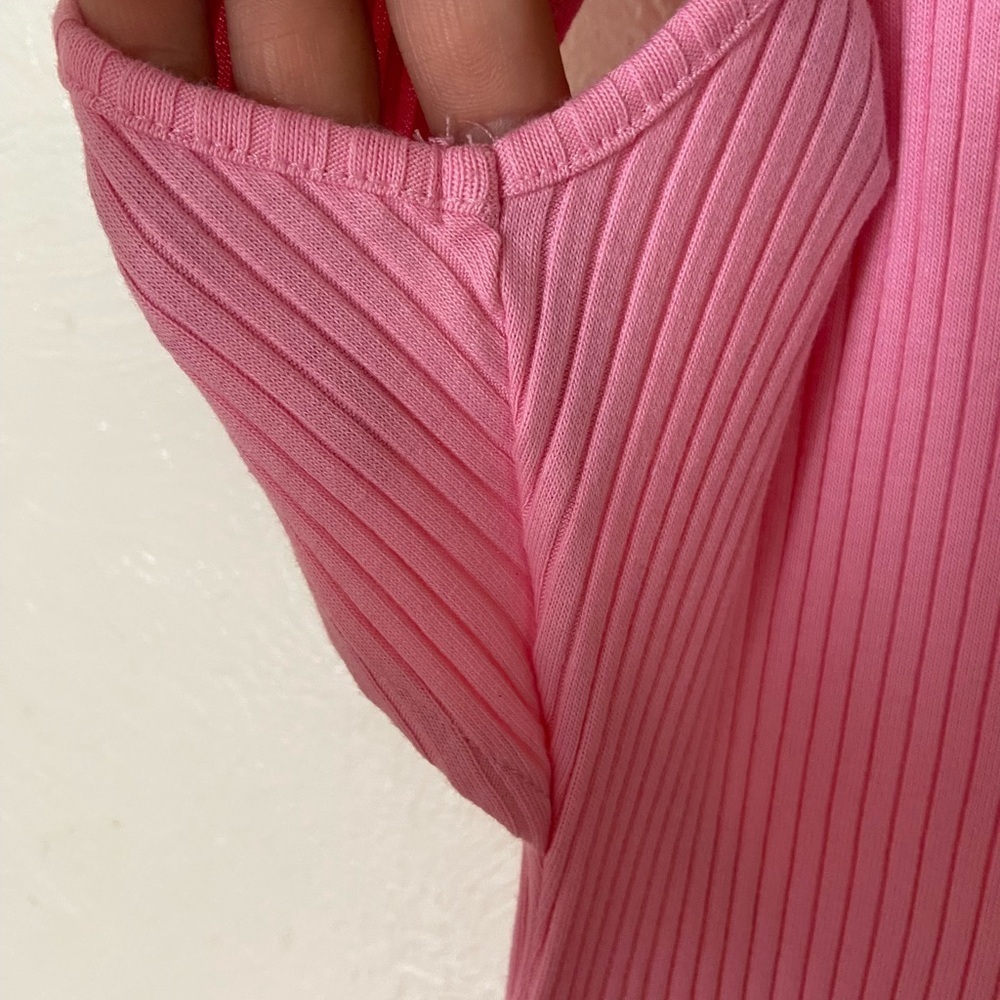 Zara Pink Sheath Dress Mock Neck Sleeveless Cocktail - Picture 4 of 11
